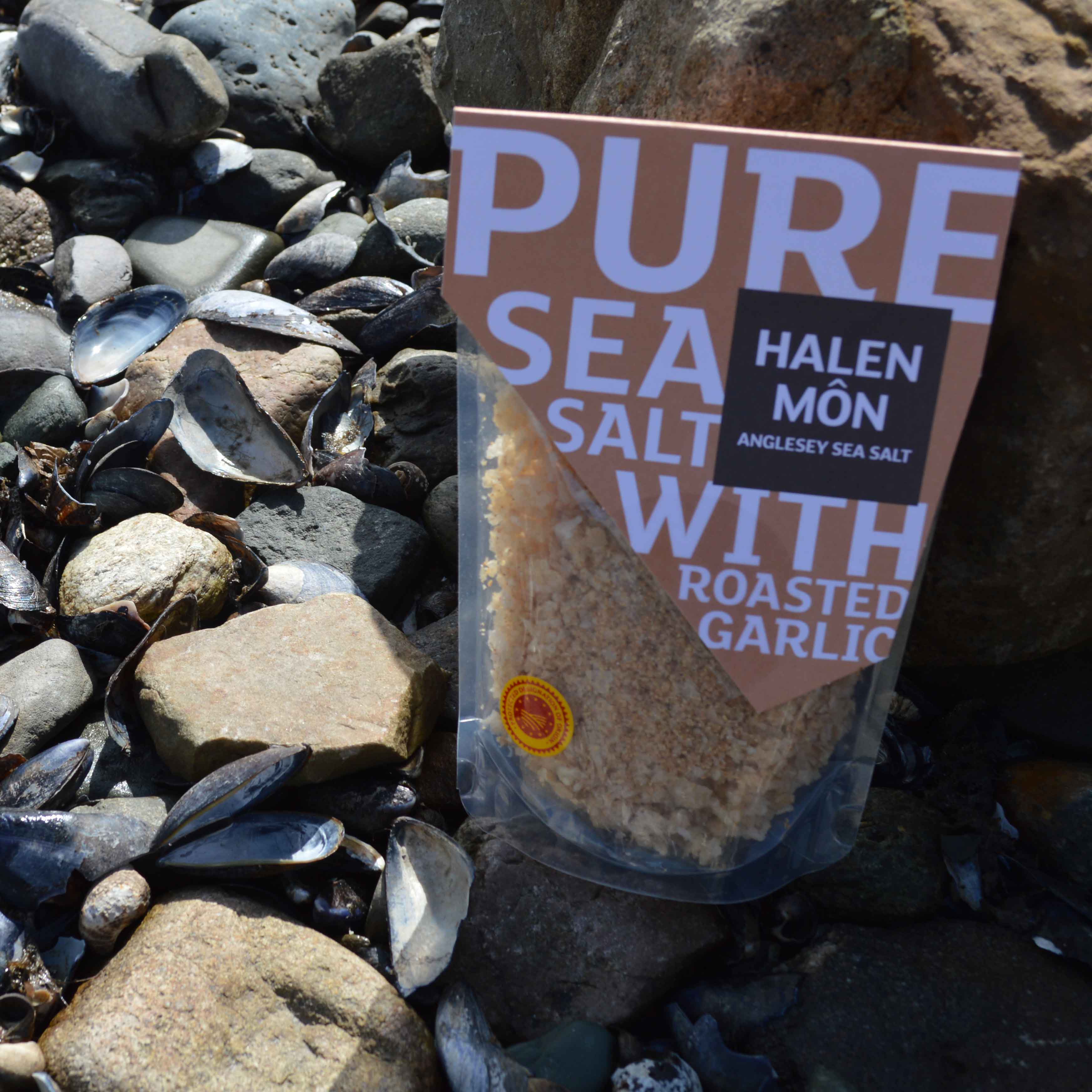 Pure Sea Salt with Roasted Garlic 100g Halen Môn