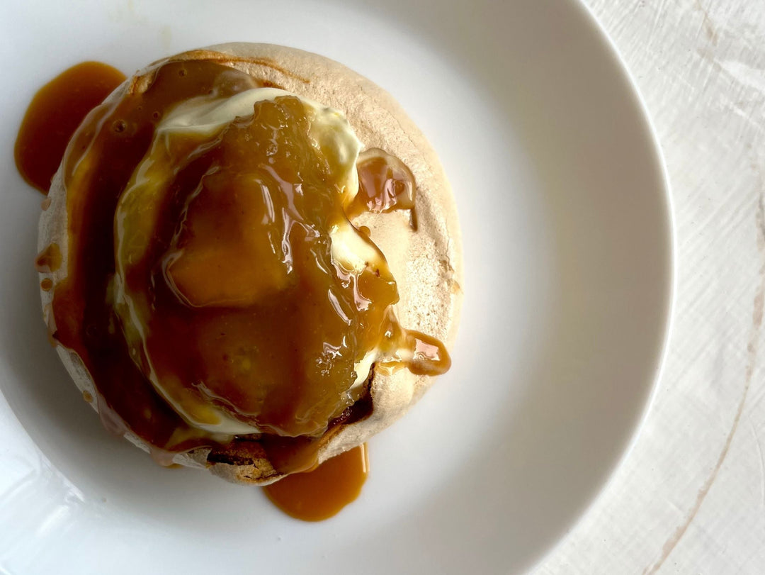 Mini Salted Caramel + Apple Meringues