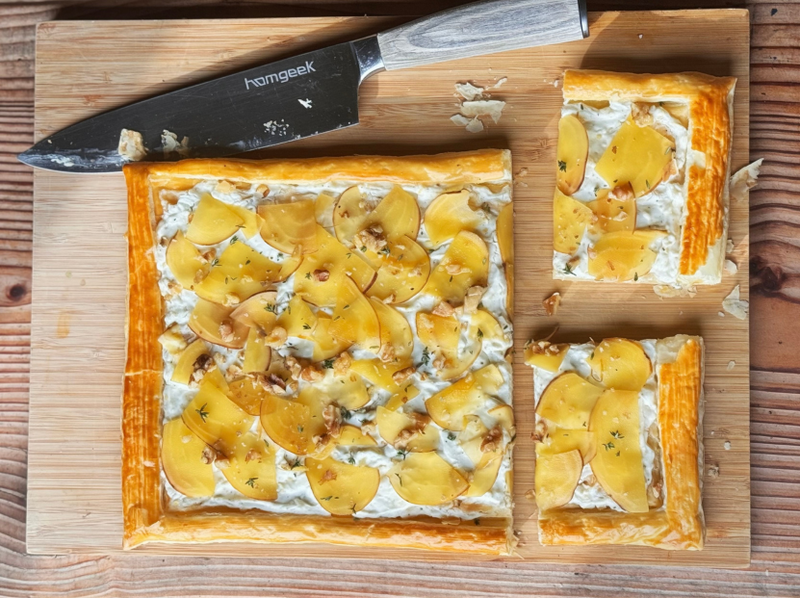Beetroot, Ricotta + Feta Puff Pastry Tart