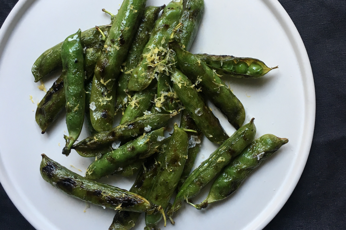 Charred Peas In Pods