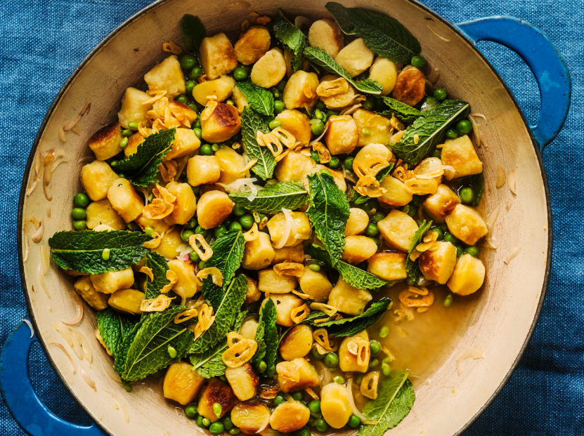 Anna Shepherd's Pea And Potato Gnocchi With Crispy Fried Garlic Butter