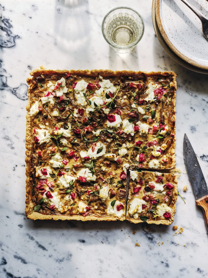 Rhubarb + Goat's Cheese Tart