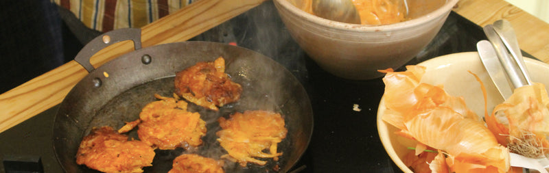 Jess Elliot-Dennison's Kimchi, Cheddar + Onion Fritters