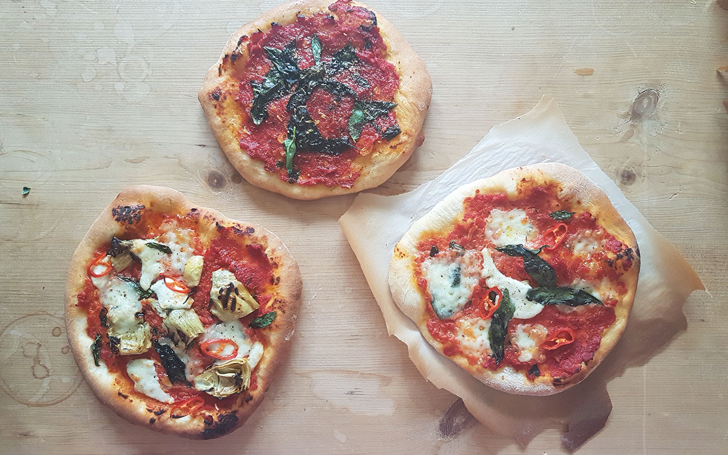 Pizzette gyda sblash o Halen