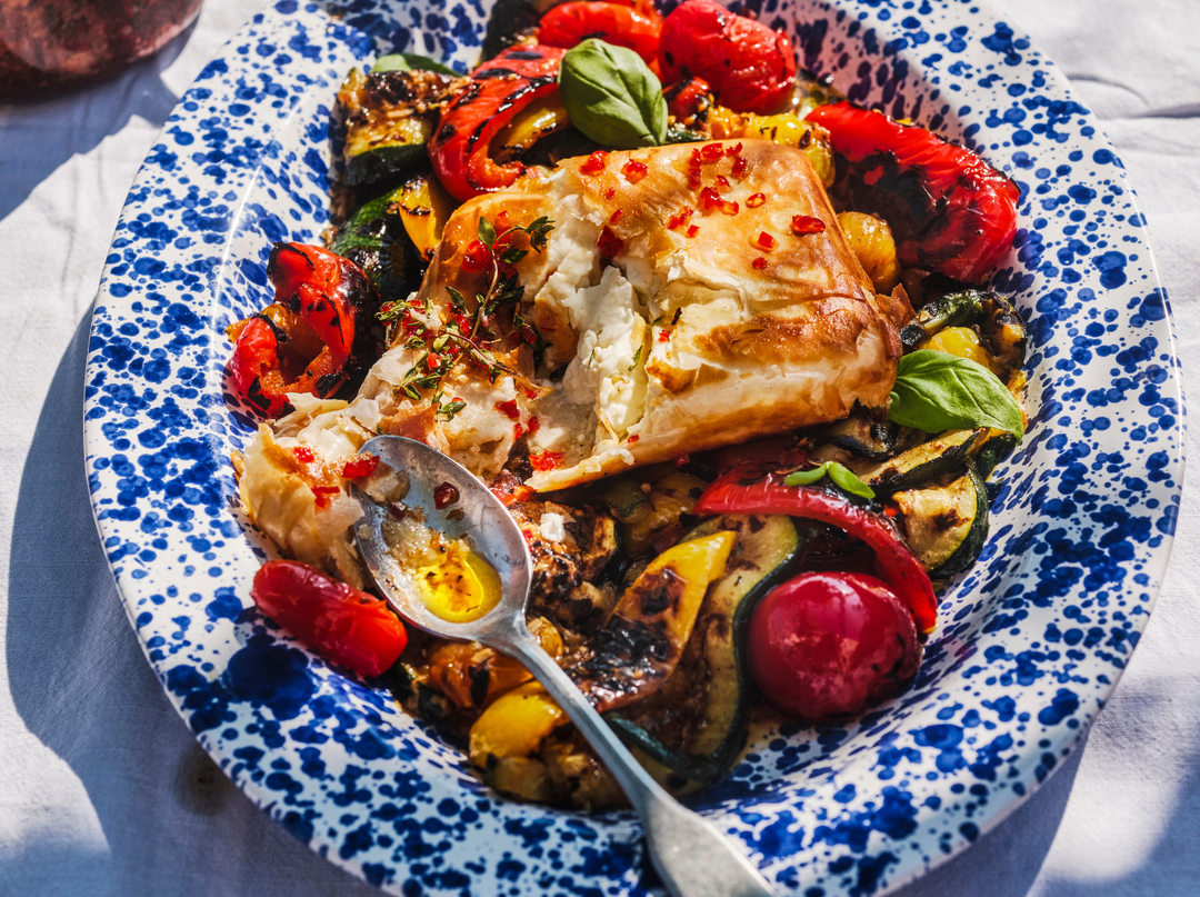 Anna Shepherd's Grilled Summer Vegetables With Crispy Fried Feta + Honey