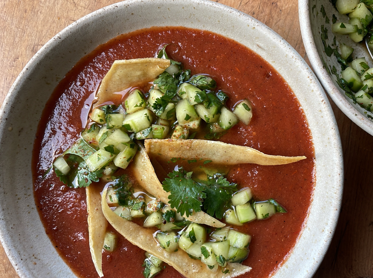 Charred Tomato Chilli Gazpacho