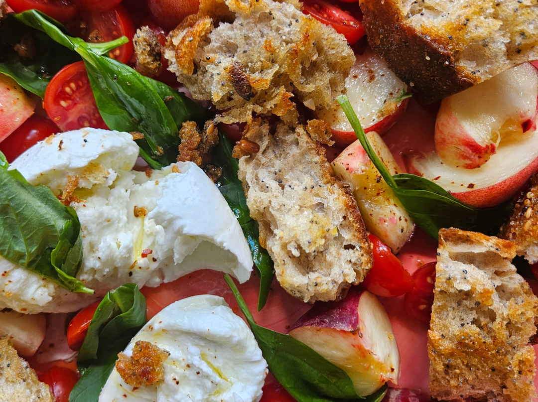 Peach Panzanella