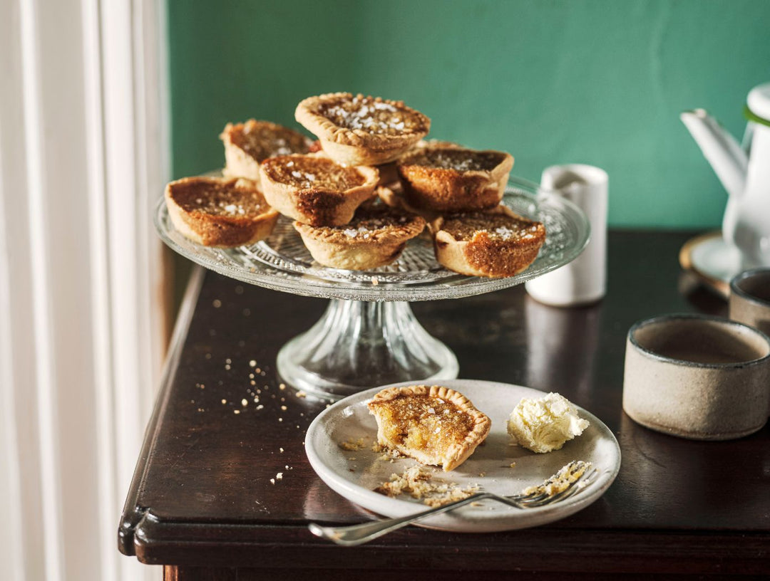 Grapefruit + ginger treacle tarts