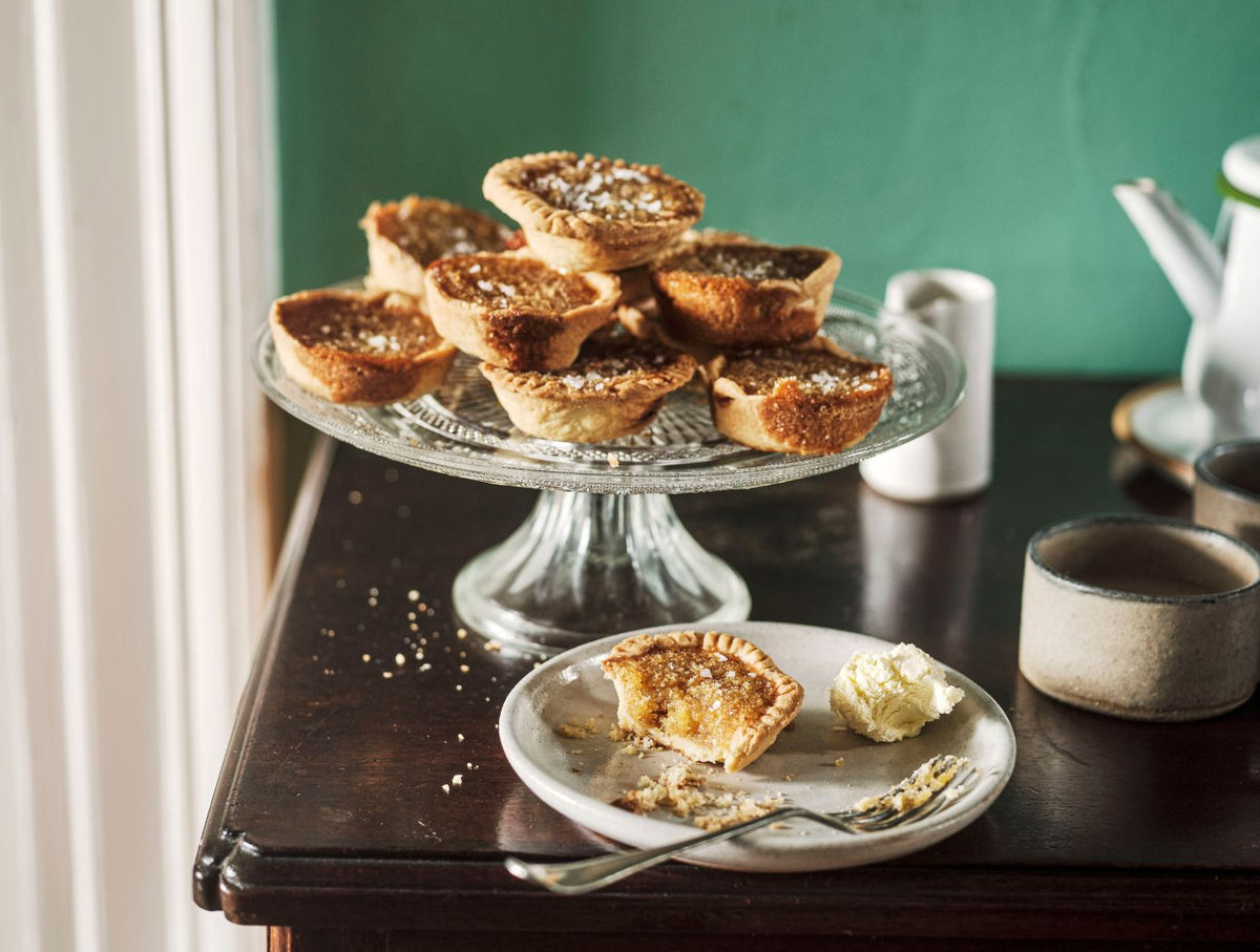Grapefruit + ginger treacle tarts