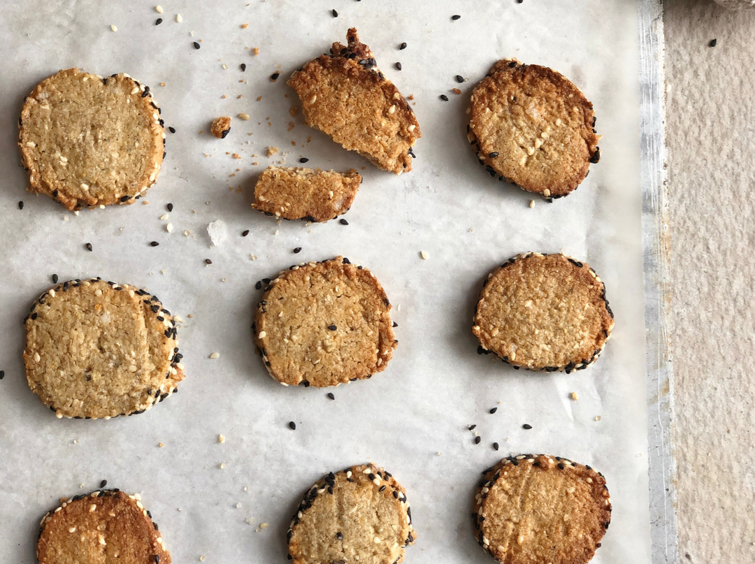 Dark Rye And Sesame Brown Butter Shortbread