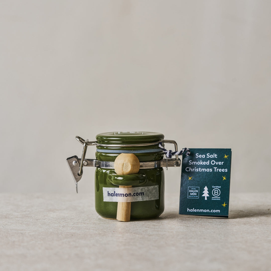 Little Ceramic Jar with Christmas Tree Sea Salt
