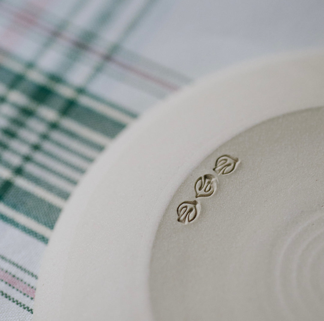 EOT handmade de-bossed side plate - bird