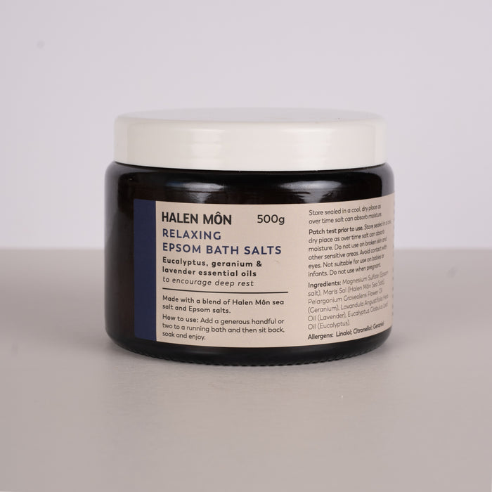 Relaxing Epsom Bath Salts with Halen Môn Sea Salt