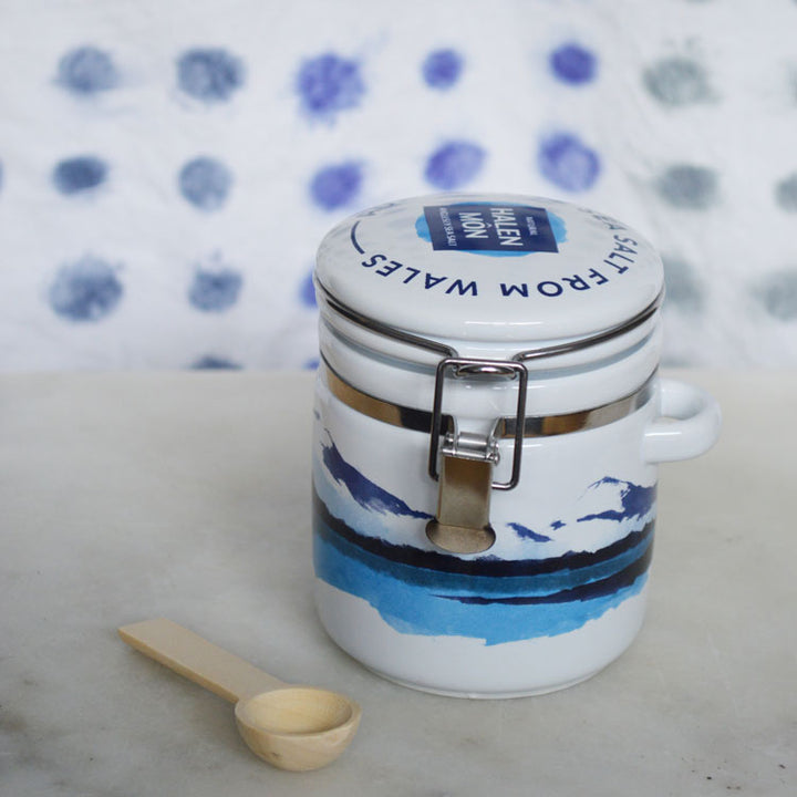 Watercolour Ceramic Jar with Pure Sea Salt