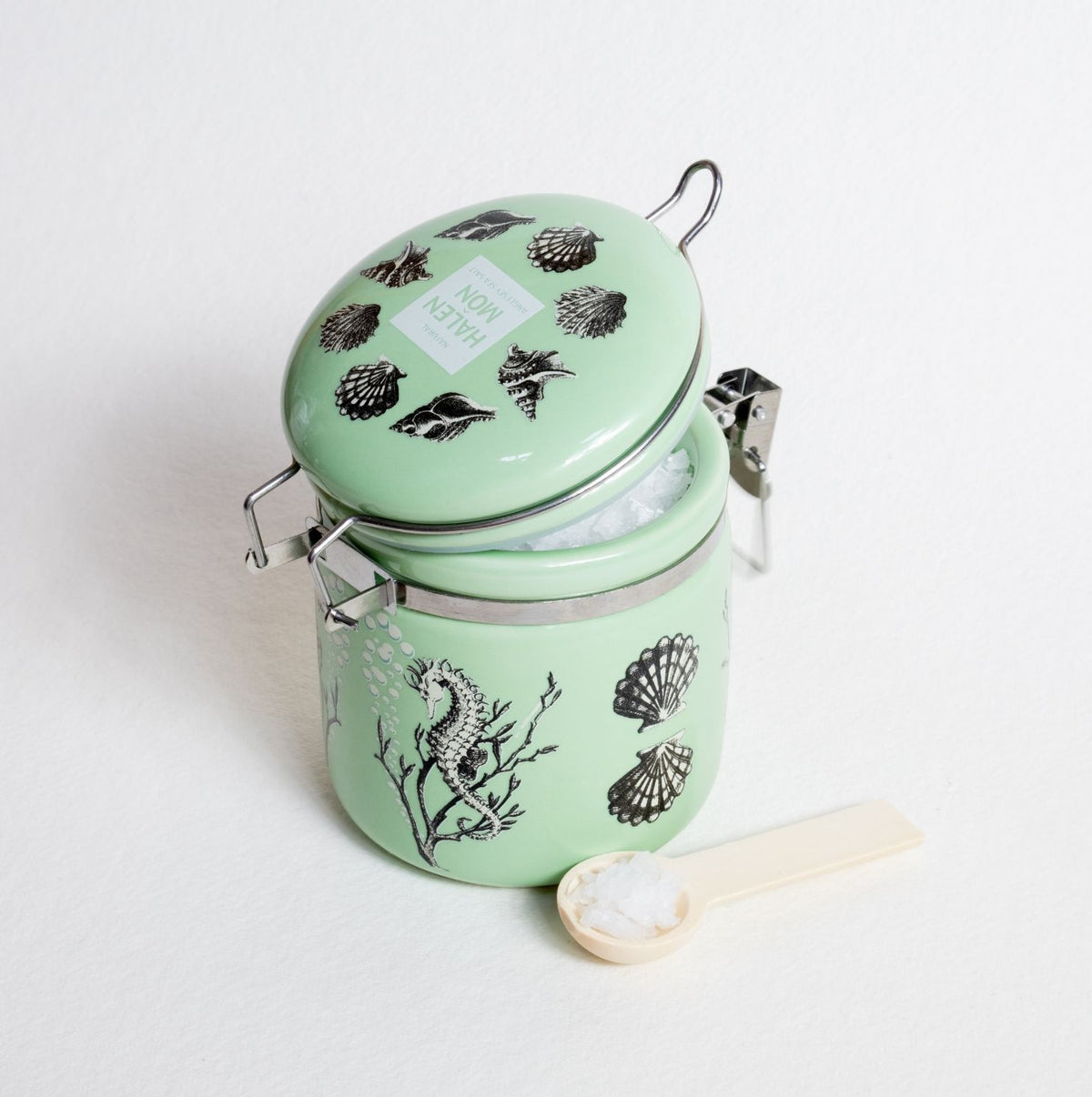 Susan Williams Ellis Seahorse Ceramic Jar with Pure Sea Salt