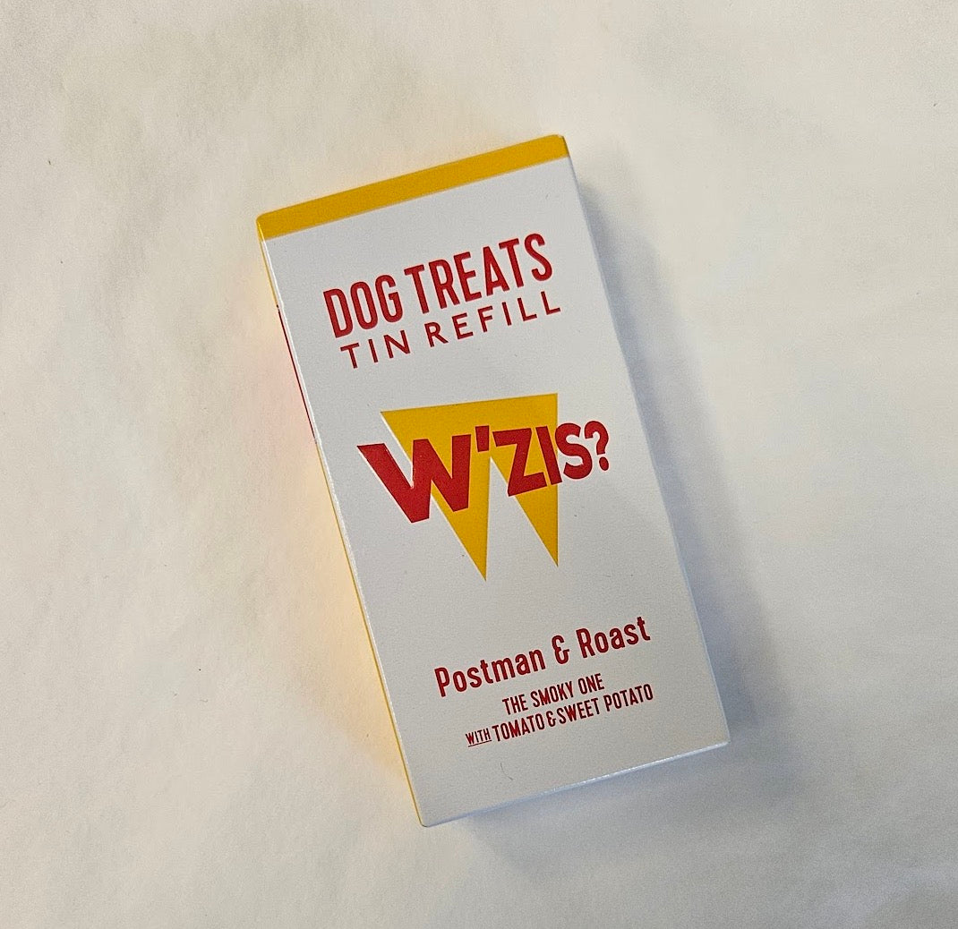 'Postman and roast' flavour dog treat box