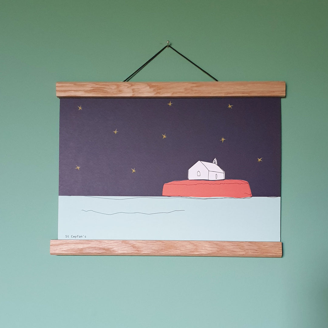 A4 St Cwyfan's Print