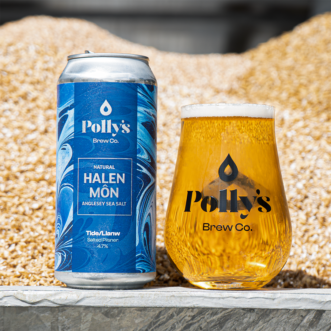 Polly's x Halen Môn sea salted pilsner