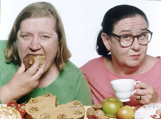 The Two Fat Ladies filming at Halen Môn