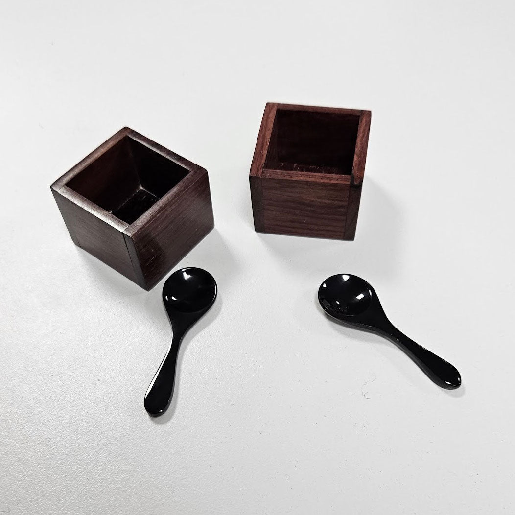Handmade Rosewood Cubes + Spoons Giftbox