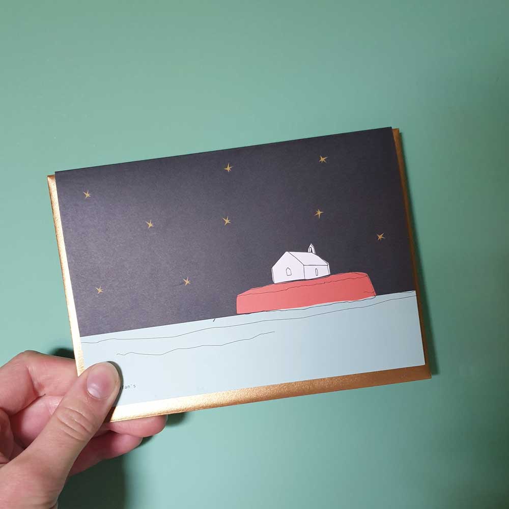 A6 St Cwyfan's Greetings Card