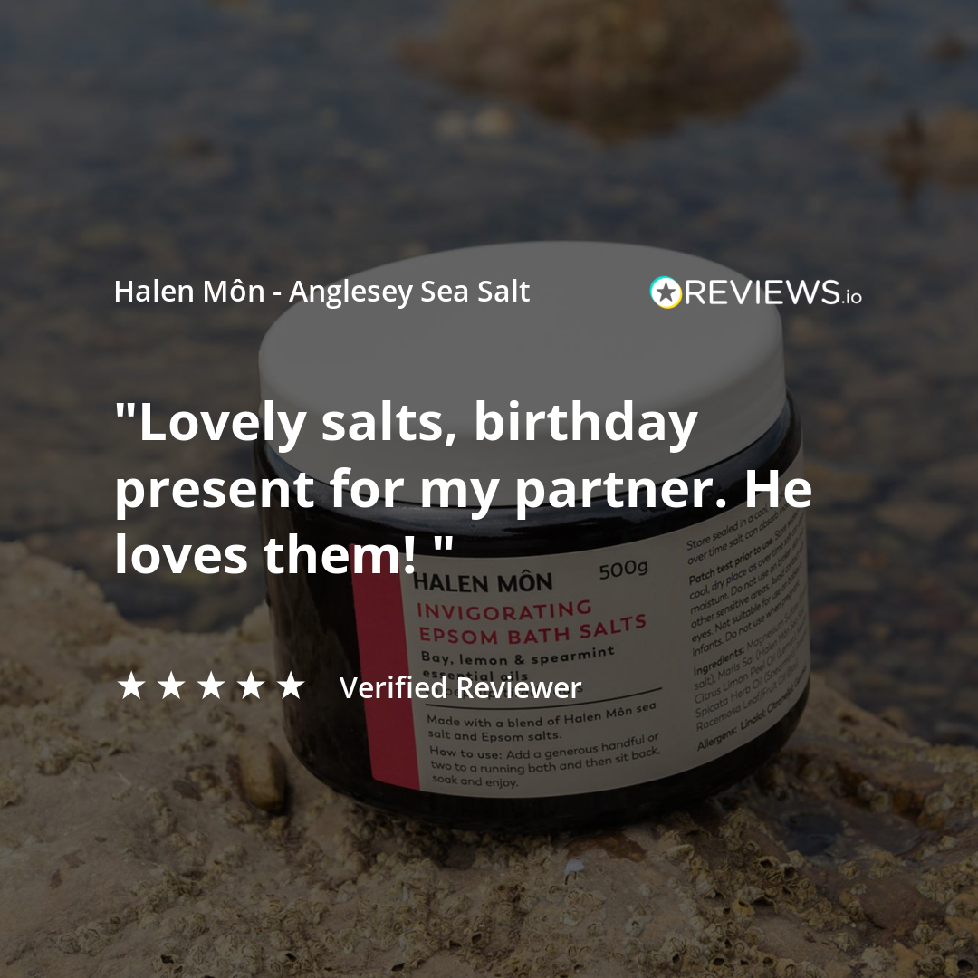 Invigorating Epsom Bath Salts with Halen Môn Sea Salt