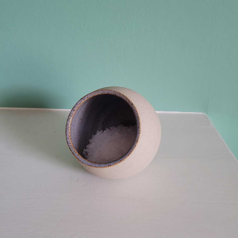Handmade Ceramic Salt Pig (light blue)