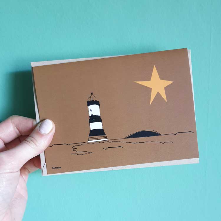 A6 Puffin Island Greetings Card