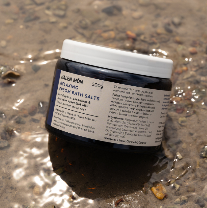 Relaxing Epsom Bath Salts with Halen Môn Sea Salt