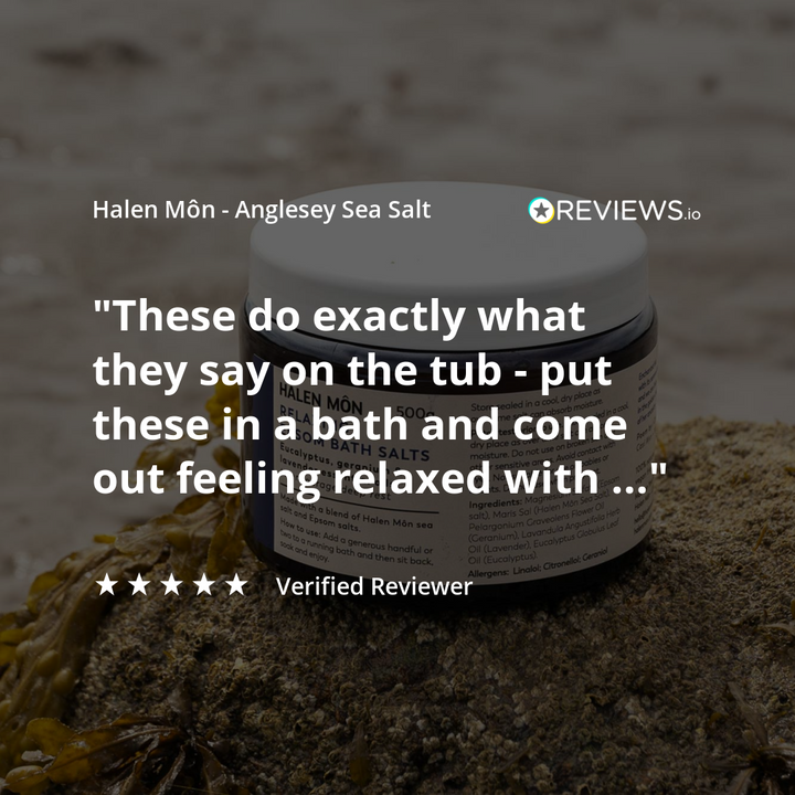 Relaxing Epsom Bath Salts with Halen Môn Sea Salt