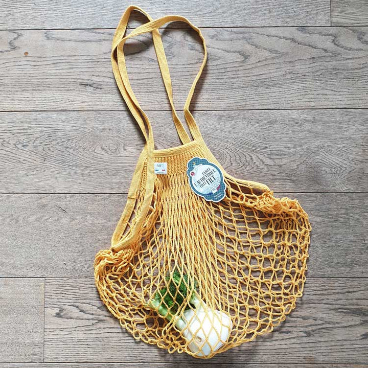 French String Grocery Bag (mustard)
