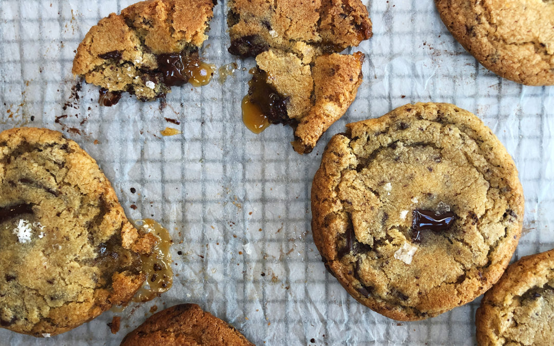 Melt-in-the-middle salted caramel cookies