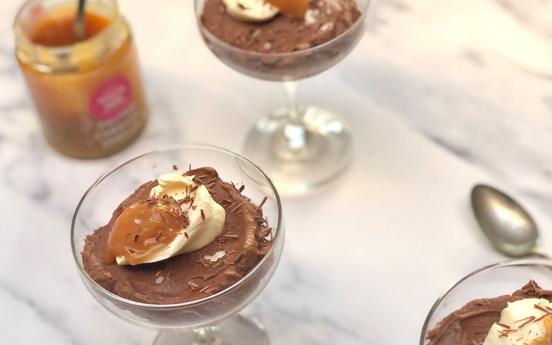 Salted caramel chocolate mousse