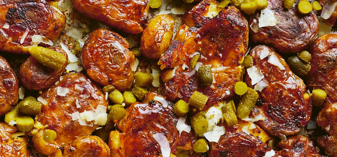 Anna Jones’ cheese and pickle roast potatoes