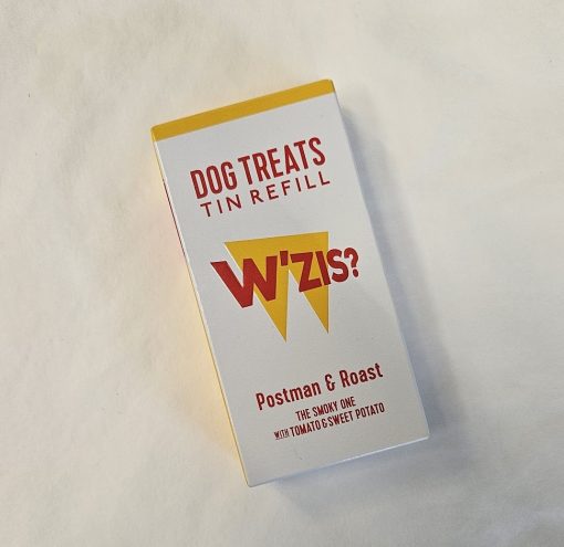 'Postman and roast' flavour dog treat box