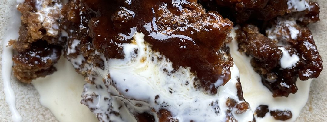 Sticky spiced ginger sponge